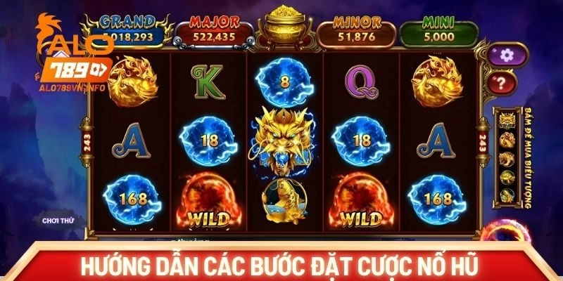 Hướng dẫn các bước đặt cược nổ hũ Kho Báu Tứ Linh